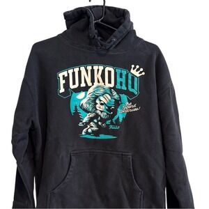 Funko Hoodie Unisex Large Black Good Funko HQ Bigfoot Everett WA Graphic‎